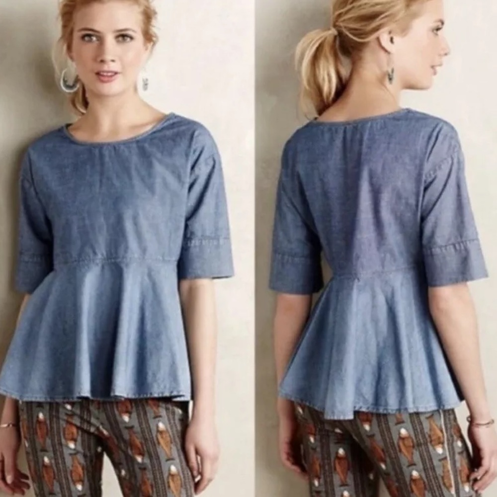 AG Adriano Goldschmied Chambray Top